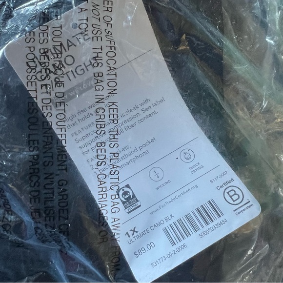 Athleta Ultimate Stash Pocket Camo 7/8 Tight Olive Size 1X and 2X NWT - Picture 10 of 11